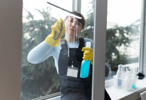 Nettoyage de vitres intérieures et extérieures à la Douze
